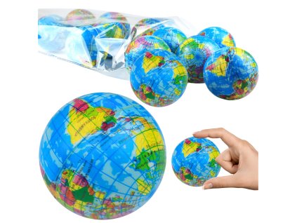 Antistresový Míček ke Hnětení Zeměkoule 6cm