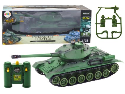RC Vojenský Tank s Otočnou Věží 1:28 Zelený