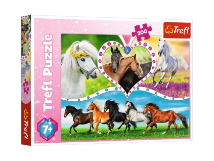 Puzzle - 200 - Krásní koně / Trefl 13248
