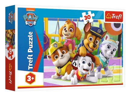 Třicetidílné puzzle Psi Patrol Vždy na čas Trefl 18286