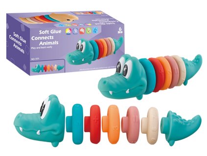 Sada Vzdělávací Pro Batole Měkká Pyramida Krokodýl