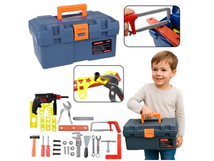 Sada Malého Kutila Box s Nářadím Vrtačka a Příslušenství