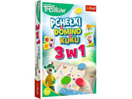Hra 3v1 Domino, Pogy, Kuku Rodina Treflíků 01921