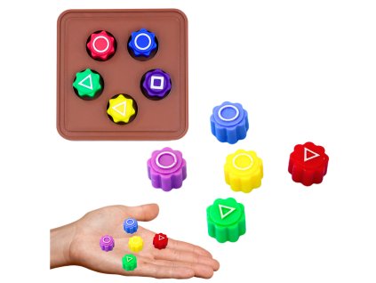 Kostky Ke Hře Gonggi Hacele Dovednostní Hra Squid Games Podstavec 5ks B