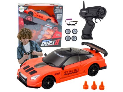 Sportovní RC Auto 1:24 Oranžové s Výměnnými Koly