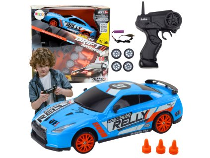 Sportovní Auto na Dálkové Ovládání R/C 1:24 Modrá Vyměnitelná Kola