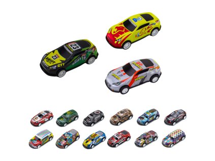 Sada Kovových Autíček v Kufříku Barevná Auta 30 ks