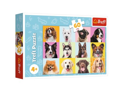 Puzzle - "60" - Roztomilí pejsci / Trefl 17374