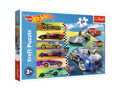 Skládačka - 24 Maxi - Rychlá Hot Wheels - Mattel Hot Wheels 14362