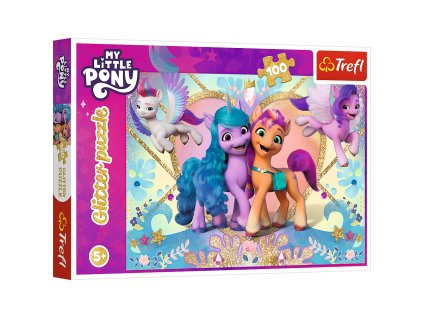 Puzzle Třpytivé 100 ks My Little Pony Třpytící se poníci Trefl 14831