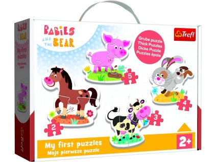 Puzzle - Baby Classic - Na farmě - Bobaski a Medvídek Trefl 36127