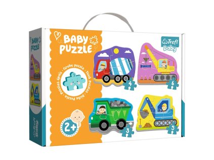 Puzzle - Baby Classic - Vozidla na stavbě - Trefl Baby 36072