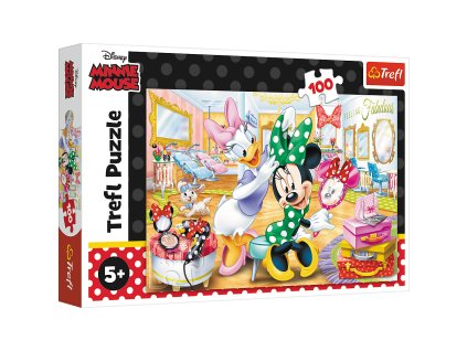 Puzzle - 100 - Minnie v kosmetickém salónu - Disney Minnie 16387