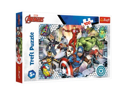Puzzle - 100 dílků - Slavní Avengers - Disney Marvel Avengers 16454