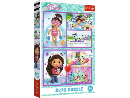 Puzzle - 2x70 - Hraj si s Gabby Trefl 34438