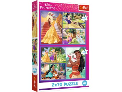 Puzzle - 2x70 - Pohádkové dny - Disney Princezny 34440