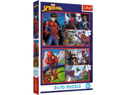Puzzle - 2x70 - Pavoučí příběhy - Disney Marvel Spiderman Trefl 34443