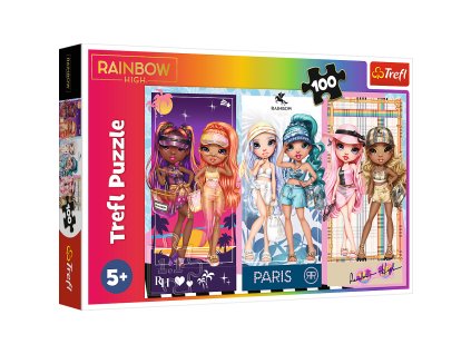 Puzzle - 100 - Duhové panenky - MGA Rainbow High Trefl 16444