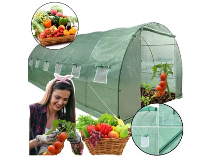 Prémiový Zahradní Foliový Tunel Skleník 6x3x2m 18m² UV-4