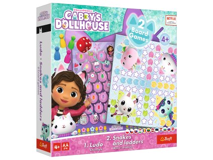 Hra 2v1 Člověče nezlob se - Hadi a žebříky Gabby's Dollhouse 02590