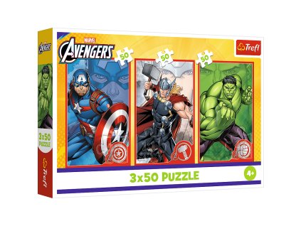 Puzzle - 3x50 - Tvůj hrdina / Disney Marvel The Avengers Trefl 34891