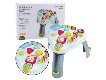 Interaktivní Edukační Stoleček Trojúhelníkový Telefon Světla Zvuky