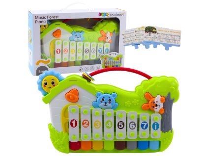 Lesní Hudební Pianko Xylofon Partitury 5ks