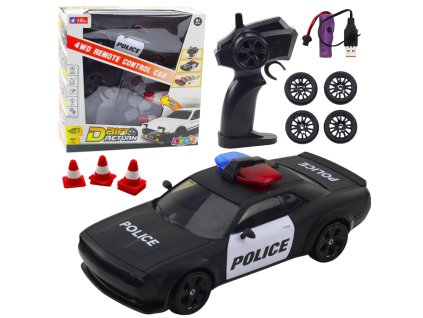 Sportovní Auto Na Drift Vyměnitelná Kola RC 4WD Policie
