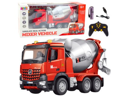 Stavební Míchačka RC 2.4G 9CH Červená