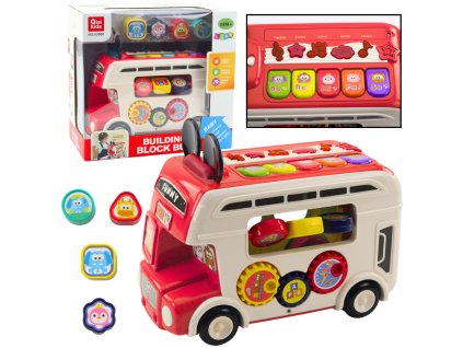 Interaktivní Edukační Autobus Třídič Světla Zvuky Červený