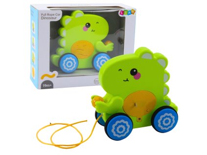 Jezdící Dino na Šňůrce s Rachtáním pro Batole Zelený