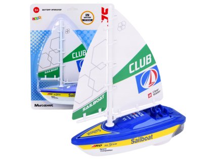 Modrá Bateriová Plachetnice s Turbínovým Pohonem