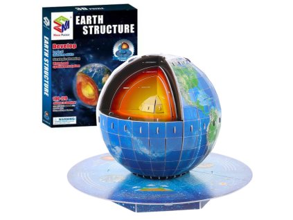3D Vzdělávací Puzzle Zeměkoule Zobrazení Zemského Jádra 50ks