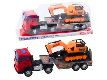 Souprava Nákladní Vůz Přívěs Pásové Rýpadlo