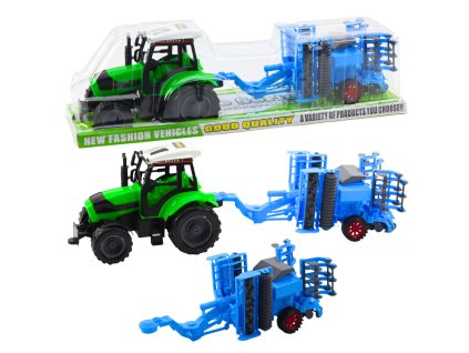 Velká Sada Zemědělský Traktor Diskový Bránový Rotační