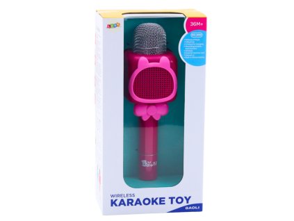 Bezdrátový Bluetooth Mikrofon na Karaoke Nahrávání Změna Hlasu Růžový
