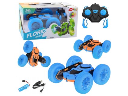 Kaskadérské Auto RC 360° Modré dálkově ovládané