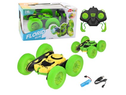 Kaskadérské Auto RC 360° Zelené - Dálkově Ovládané