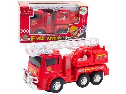 Hasičské Auto Požární Vozidlo Pohyblivý Žebřík Světla Zvuky