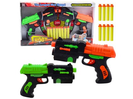 Sada Dvou Pistolí na Pěnové Šipky s Přísavkami 8ks