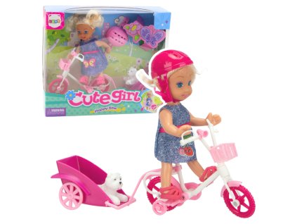 Sada Mini Panenka, Kolo, Přívěs, Helma, Bílý Pejsek