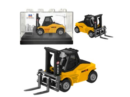 Kovový Kolekcijní Model Vysokozdvižného Vozíku Huina Žlutý 1:80