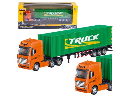 Kontejnerový kamion s přívěsem Huina Zelená 1:50