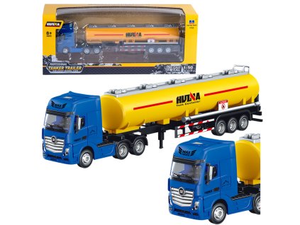 Žlutá kovová cisternová nákladní auta s pohyblivými prvky 1:50