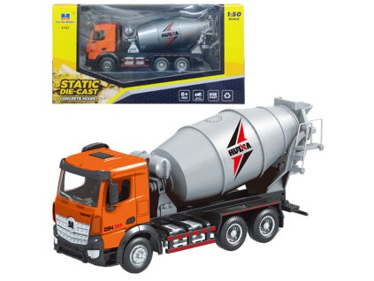 Kovová Stavební Míchačka Huina Oranžová 1:50