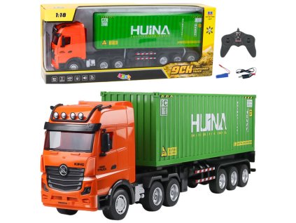 RC Nákladní Vůz s Kontejnerem Huina Zelený 1:18