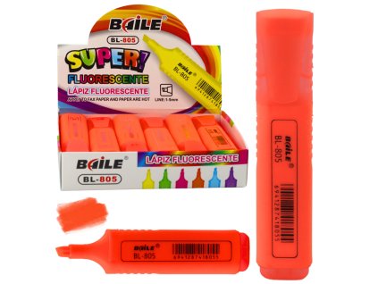 Zvýrazňovač na Poznámky Školní Kancelářský Neonový Intenzivní Oranžový