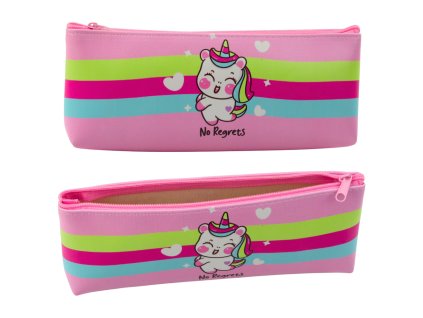Dívčí Školní Penál Jednorožec Pastelově Růžový