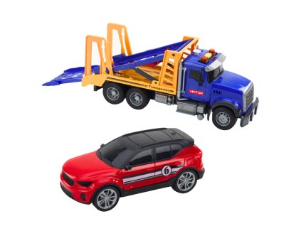 Sada Nákladní Vůz S Návěsem Transportér Auto Světla Zvuky