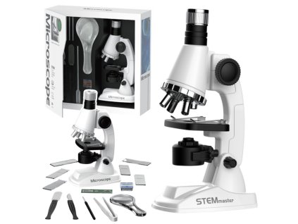 Sada vzdělávací mikroskop vědecký pro děti příslušenství bílá